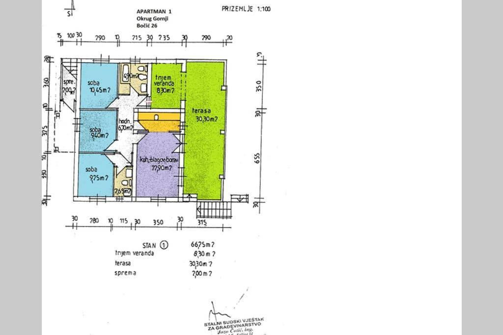 Apartman Mladen Daire Trogir Dış mekan fotoğraf